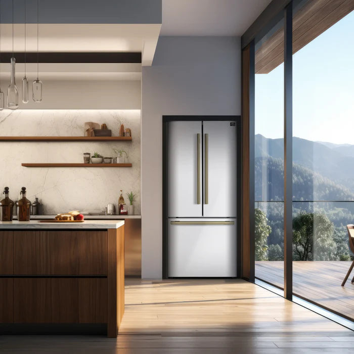Forno Espresso Gallipoli 30-inch French Door Refrigerator with Ice Maker
