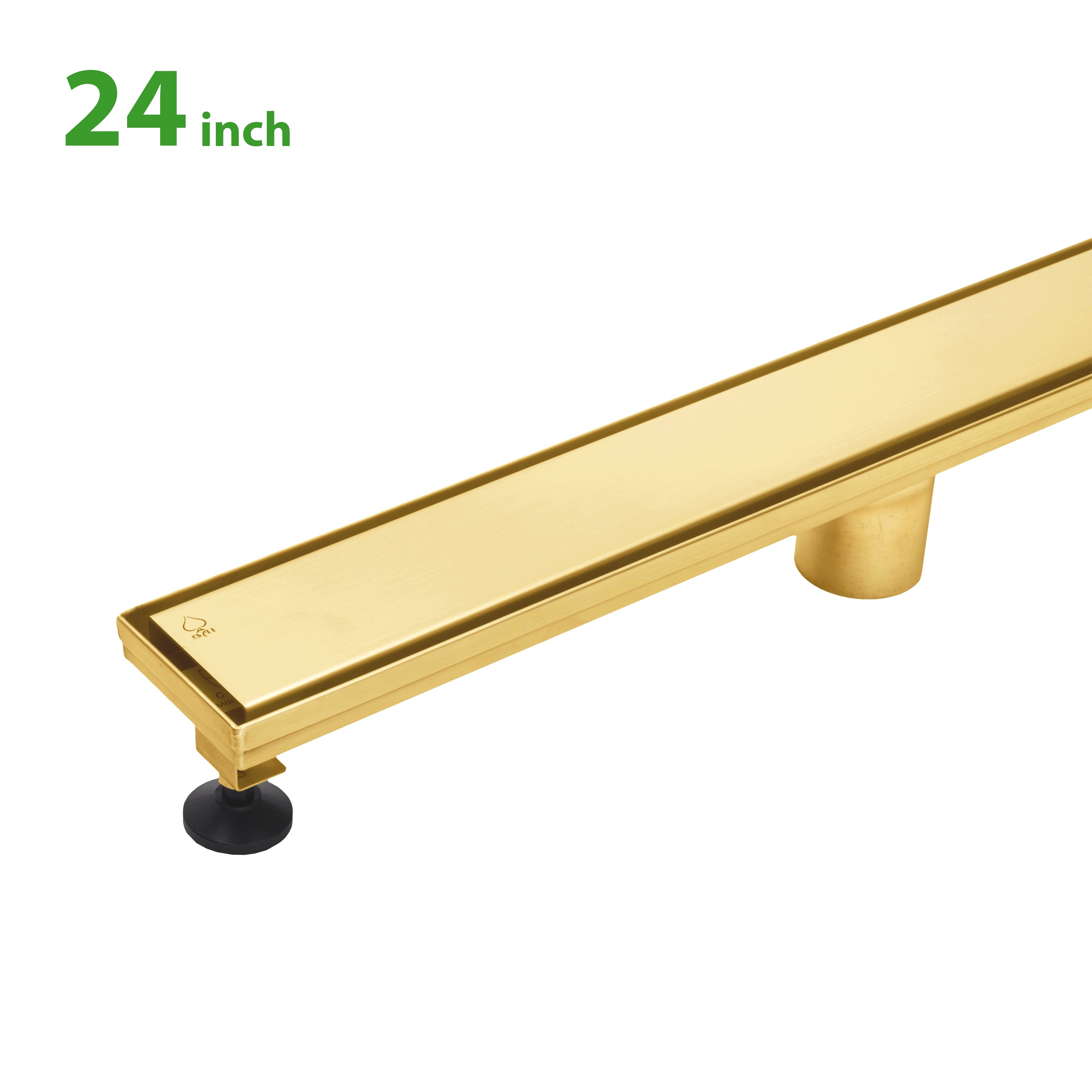 BAI 0501 Stainless Steel Linear Shower Drain, 24-inch, Brushed Gold