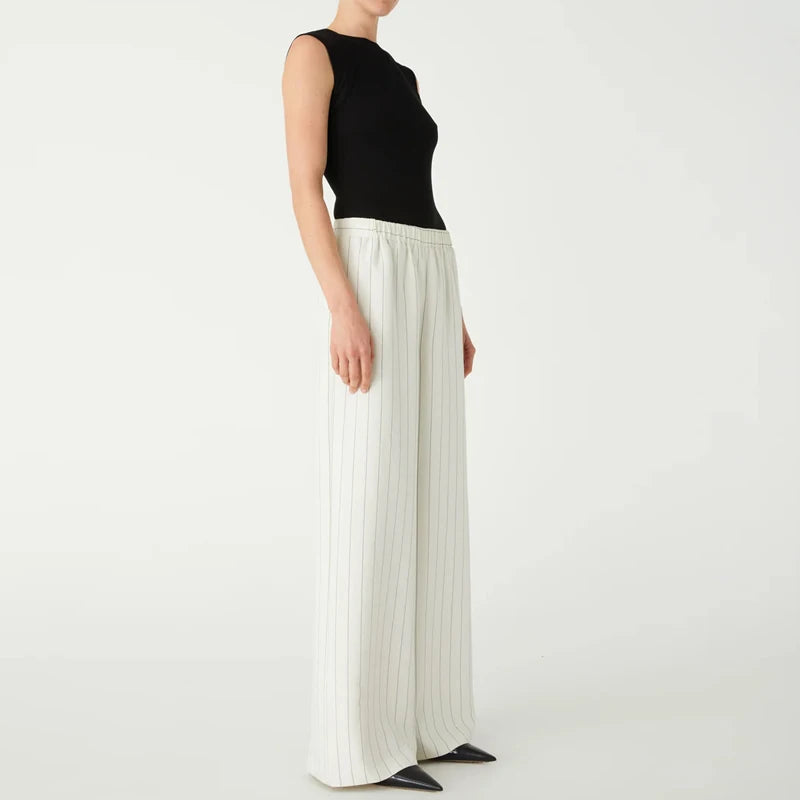 Women's Trendy Fishbone Hoodie & Wide Leg Pants Set for Spring 2024