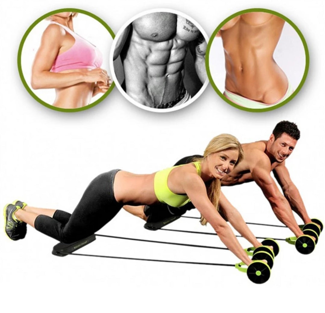 Upgraded Home Fitness Equipment - Double Wheel Exerciser