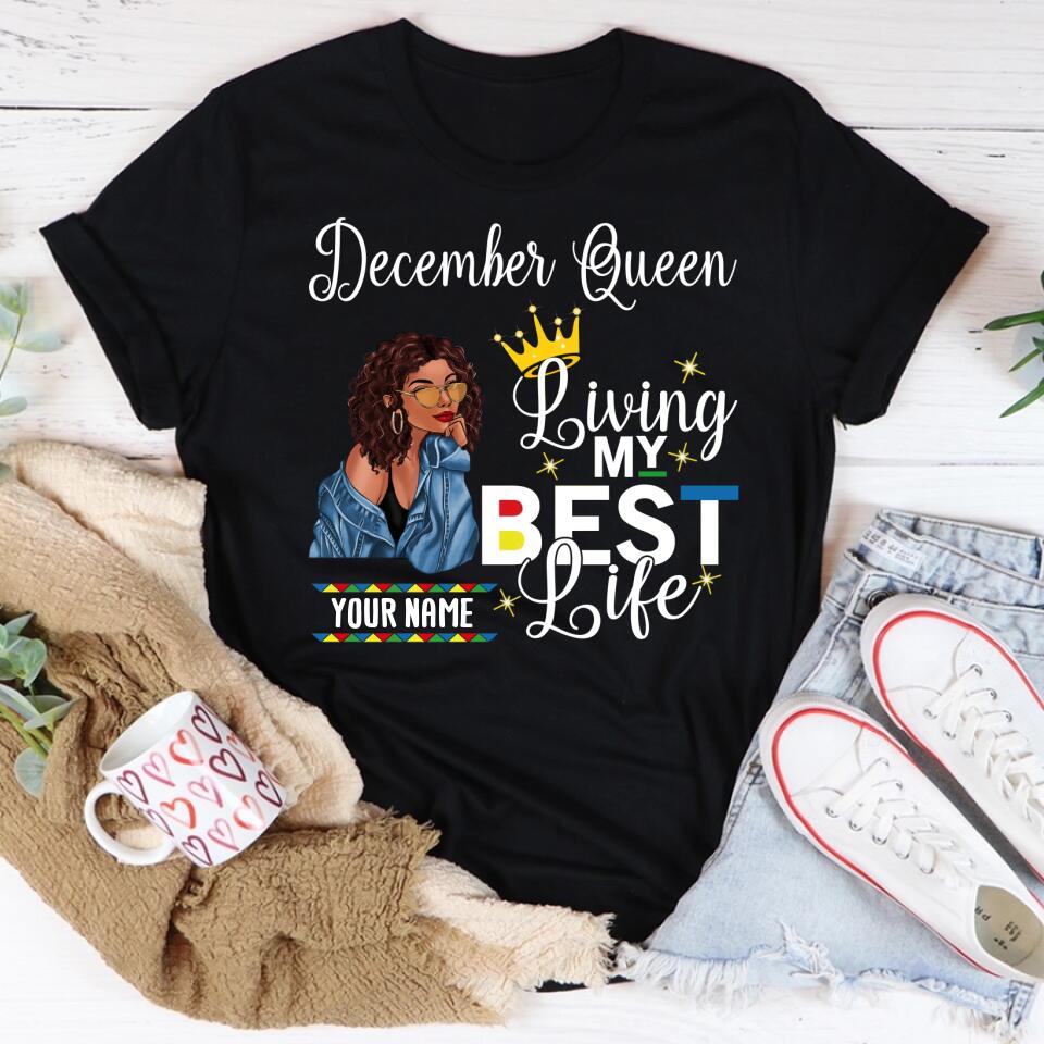 Elegant December Birthday Shirt for Women, Celebrate Queens Born in December