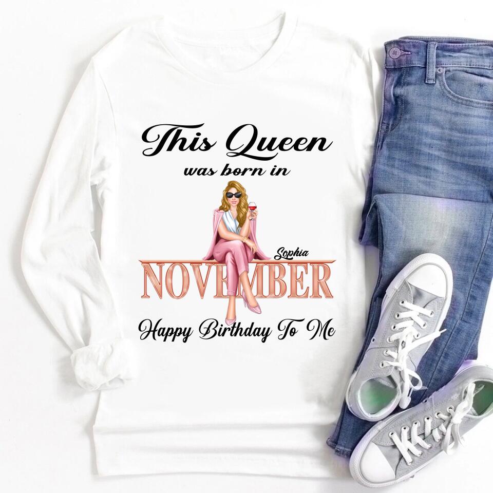 Stylish November Birthday Shirt for Women