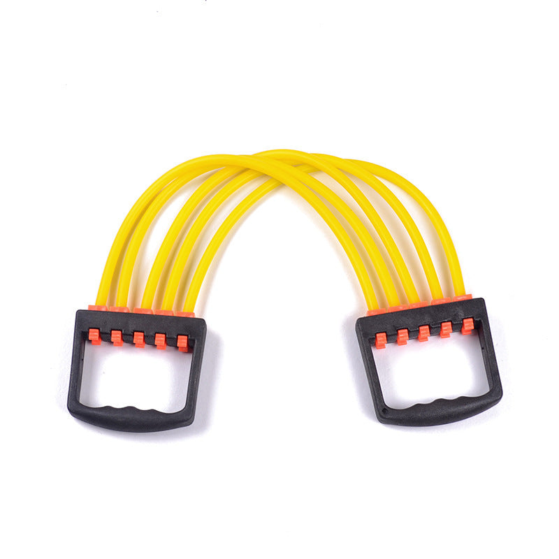 Upgraded 5-Tube Chest Expander - Premium Rubber Resistance Bands for Total Body Fitness