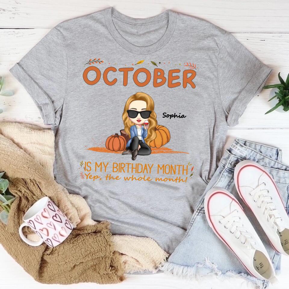 October Birthday Celebration Shirt for Women