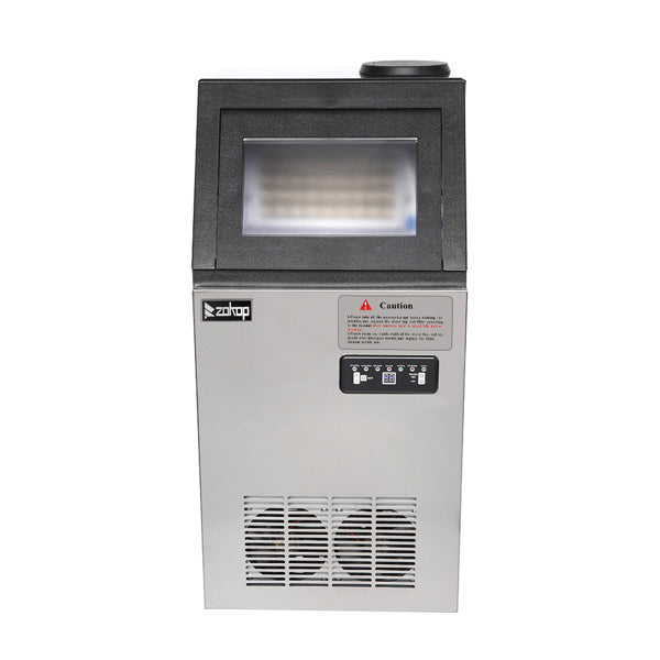 ZOKOP Stainless Steel Ice Maker - High-Capacity Cube Ice Machine