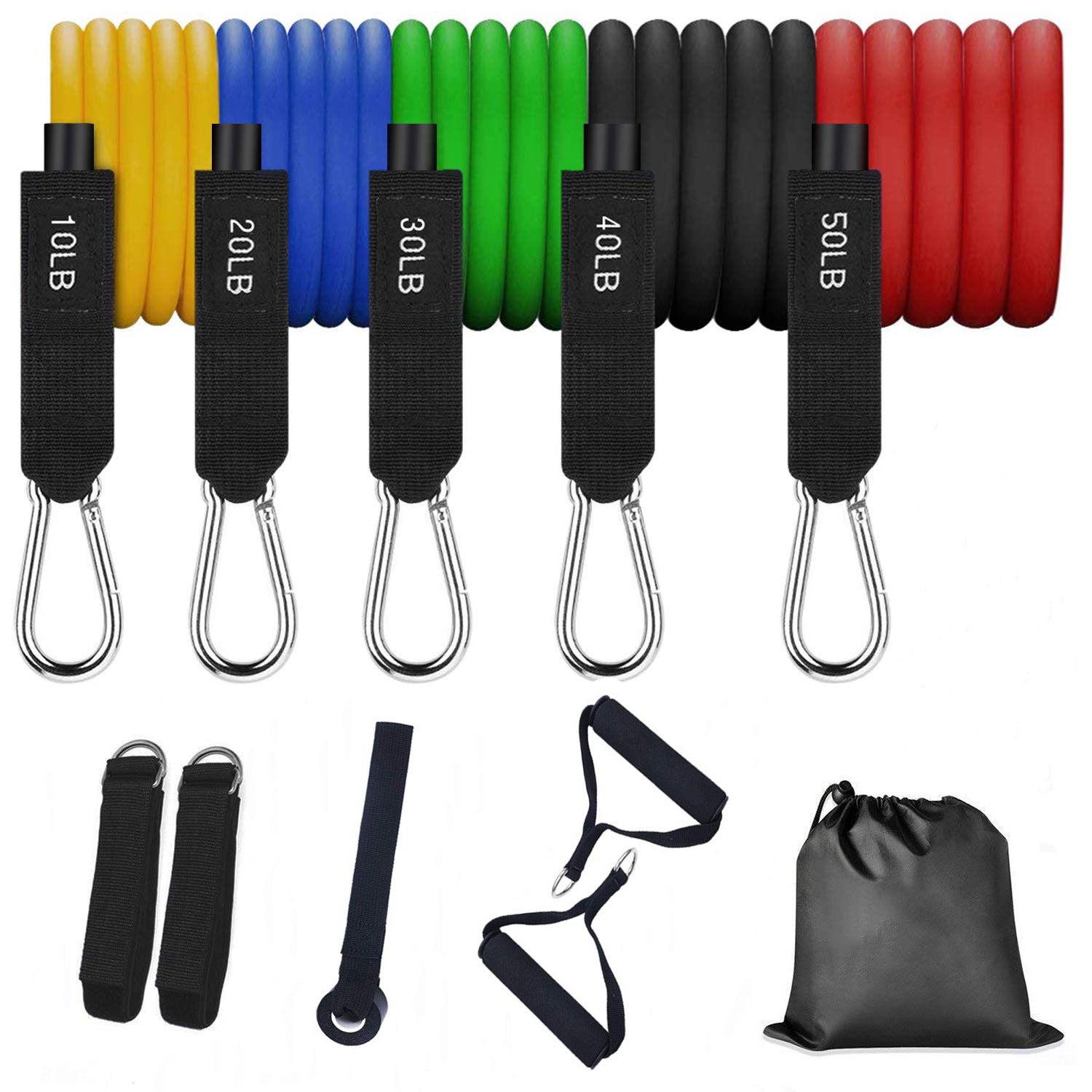 TPE 11-Piece Resistance Band Set - High-Intensity Workout Gear