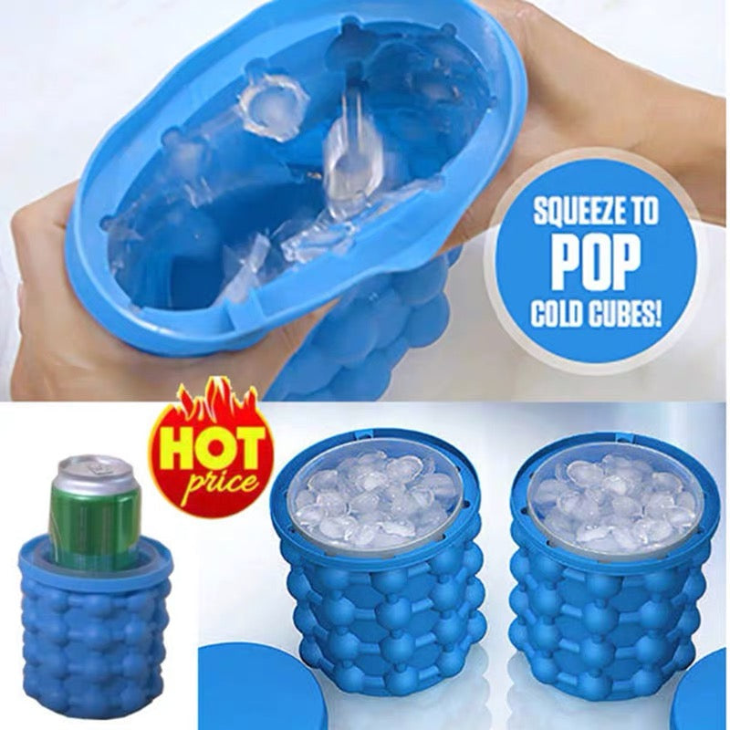 Double Chamber Ice Cube Maker with Airtight Lid