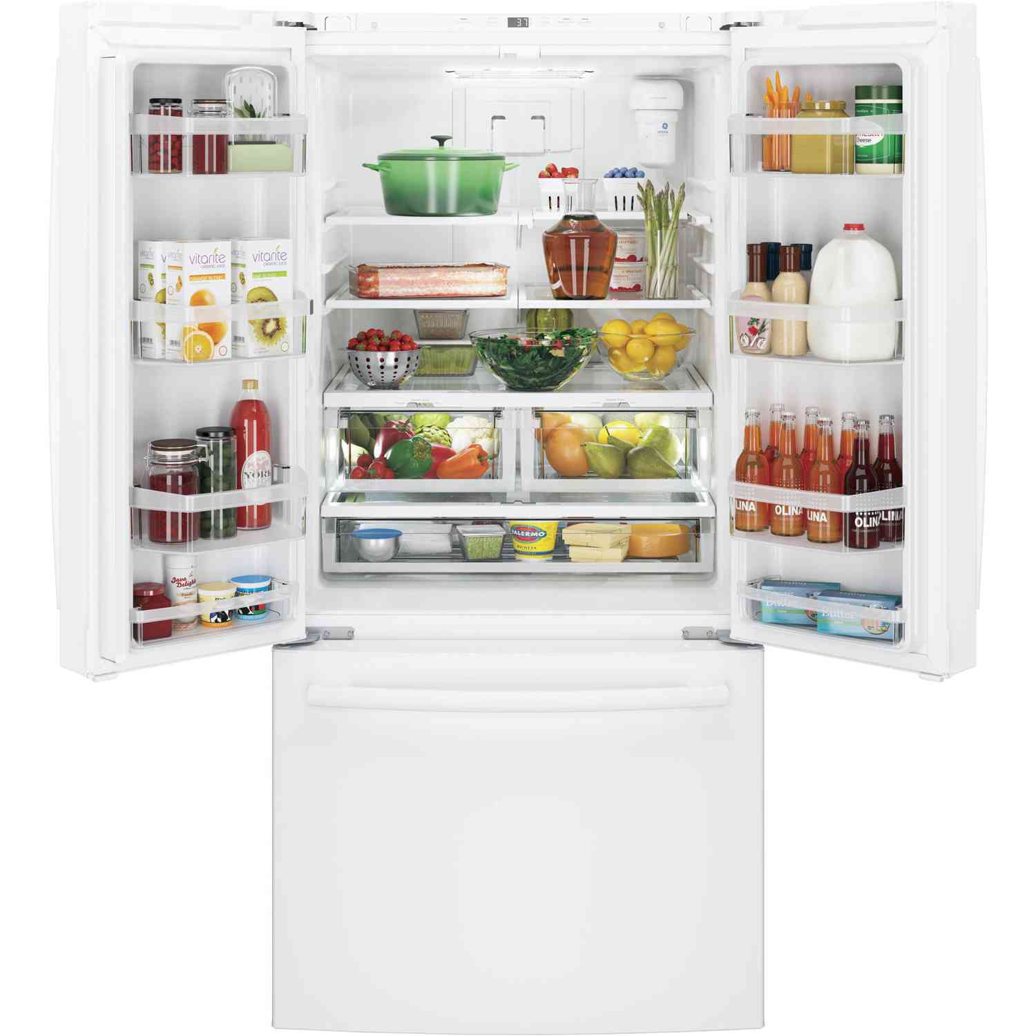 GE 33-inch Counter-Depth French-Door Refrigerator with Ice Maker