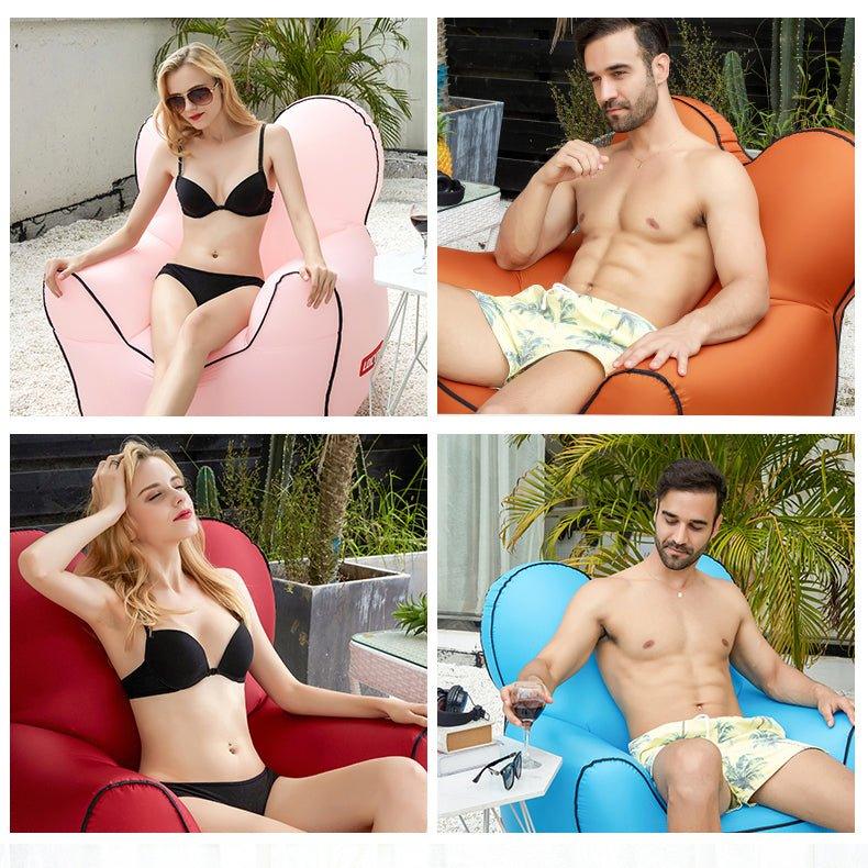 Portable Ergonomic Inflatable Sofa for Outdoor Relaxation