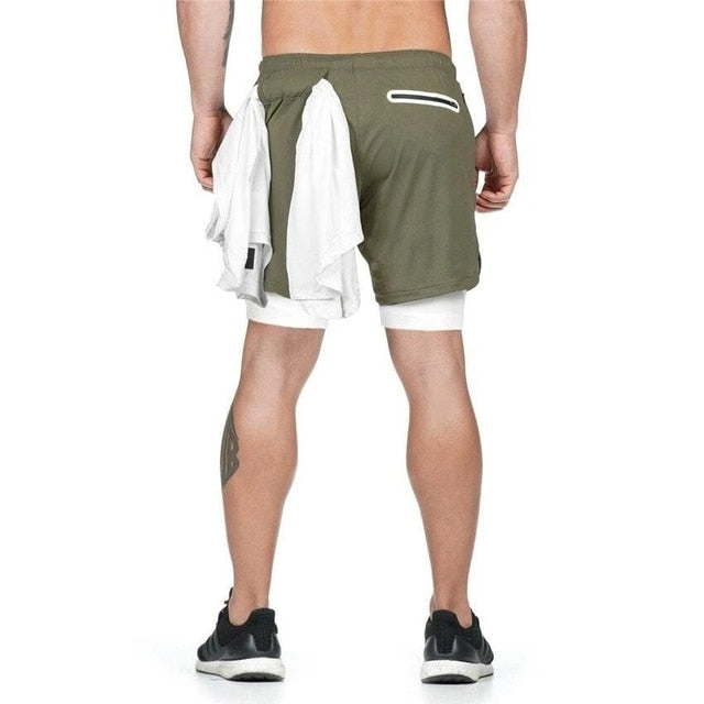 Men's Versatile 2-in-1 Fitness & Beach Shorts