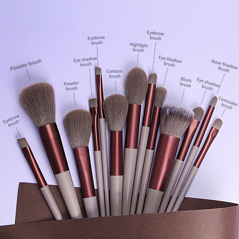 Premium 13-Piece Makeup Brush Set for Women