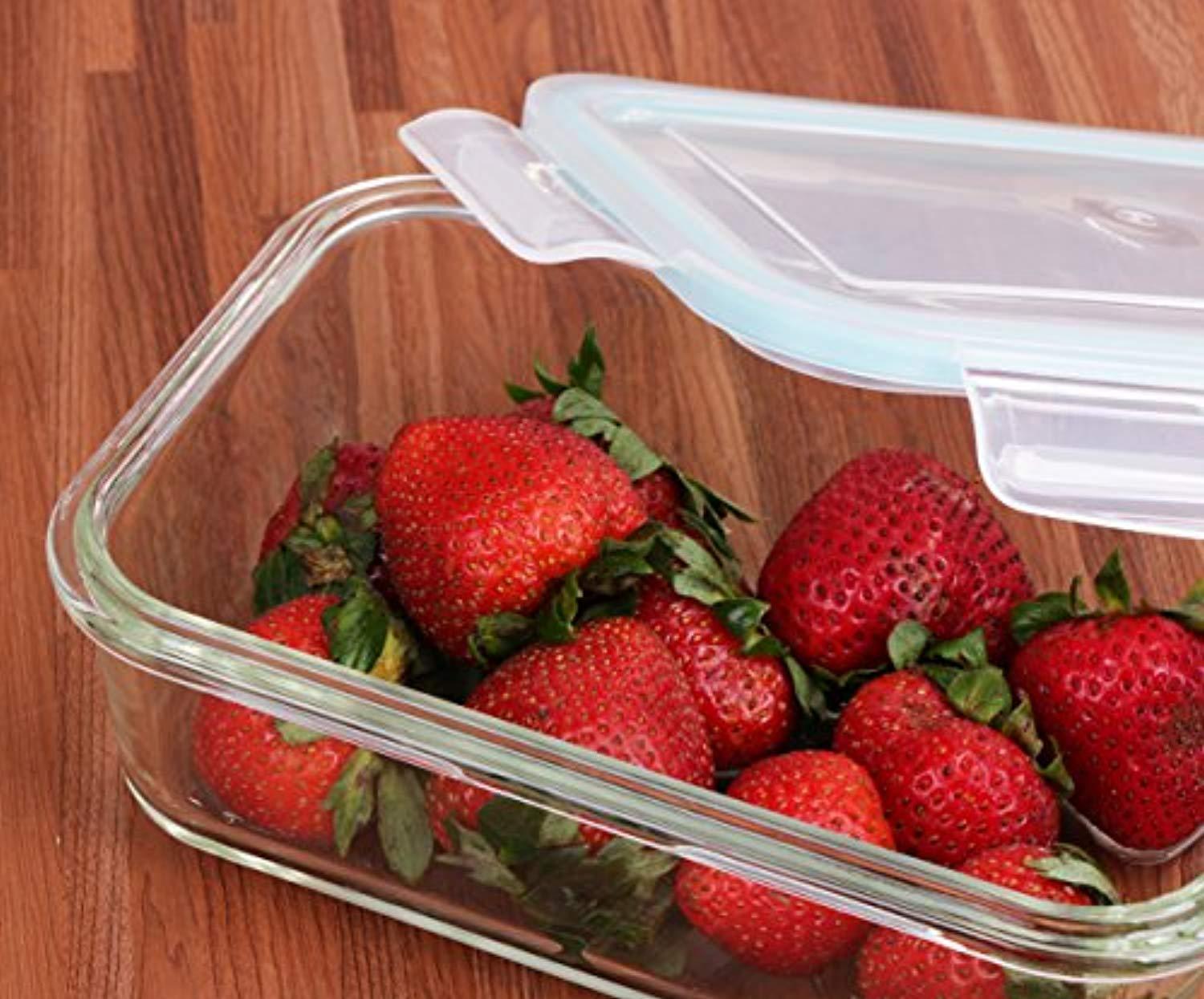 Utopia Kitchen 3-Piece Glass Food Storage Containers with Lids