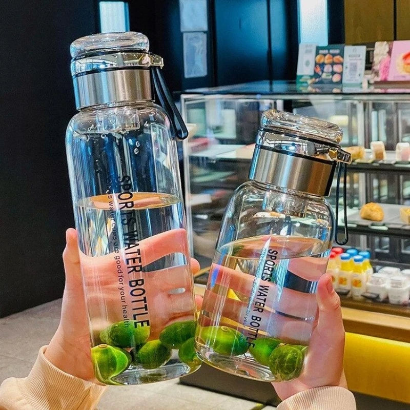 2L Glass Water Bottle with Tea Infuser, Leakproof & Portable for Outdoor Activities
