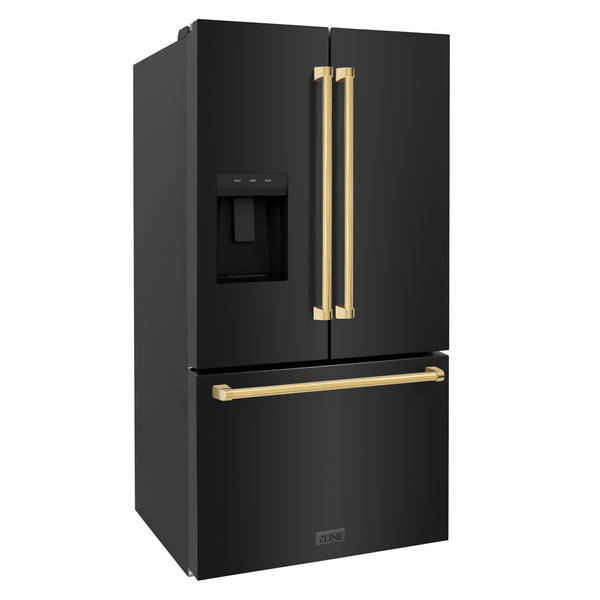 ZLINE Autograph Edition 36" French Door Refrigerator with External Water Dispenser