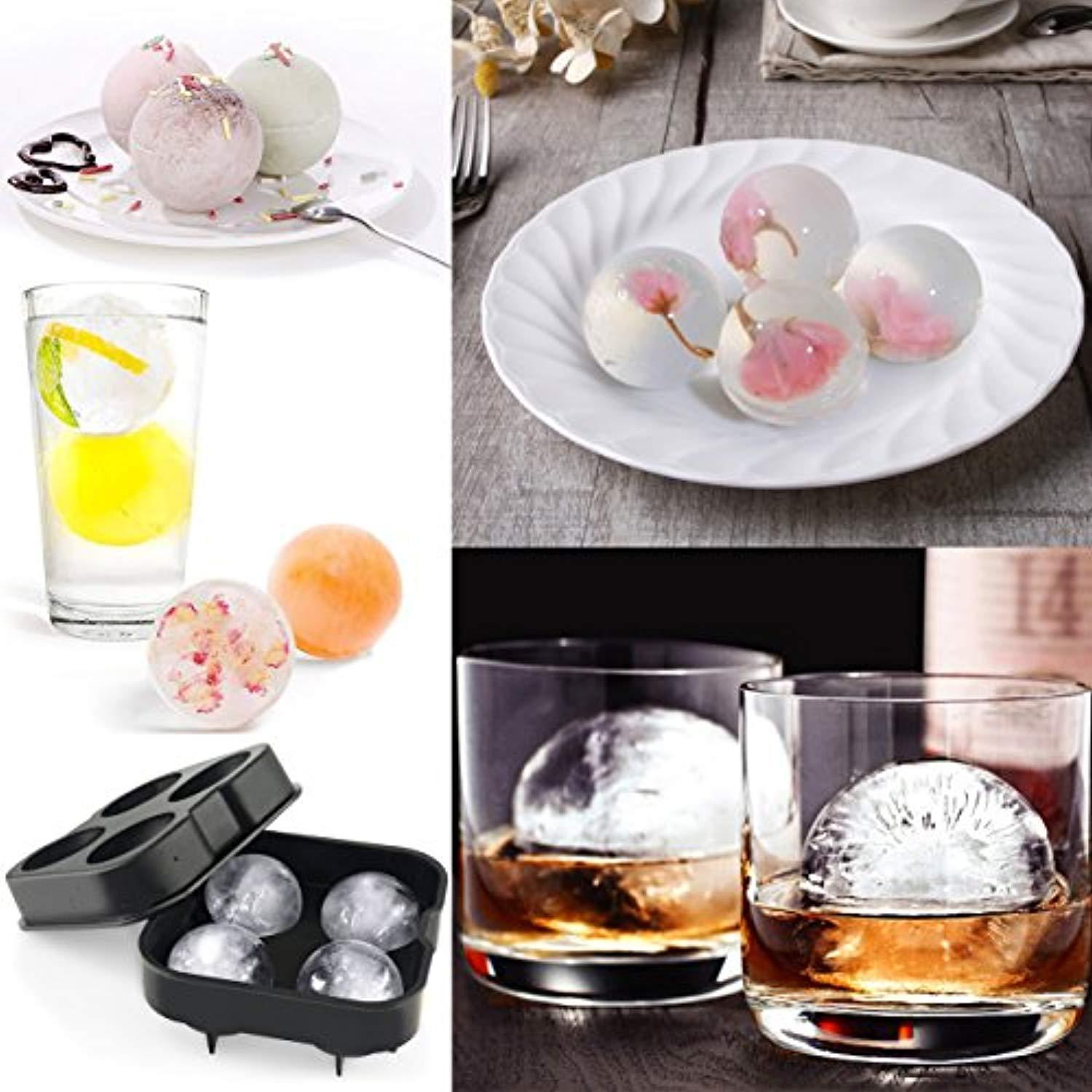Ouddy Silicone Ice Ball Maker - Skull & Round Molds for Premium Beverages