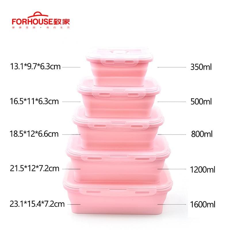 Premium Silicone Lunch Box - Foldable, Leakproof, and Microwavable