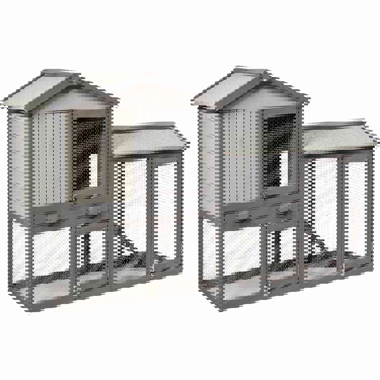 Gymax 58" Large Weatherproof Wooden Rabbit Hutch & Chicken Coop