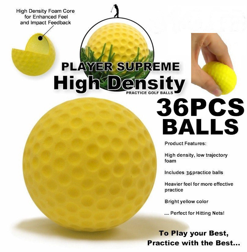 Premium A99 Golf Practice PU Balls - Yellow Training Balls for All Skill Levels