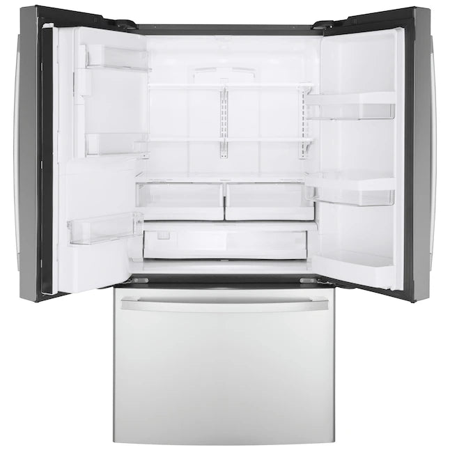 GE 22.2-cu ft Counter-depth French Door Refrigerator with Ice Maker