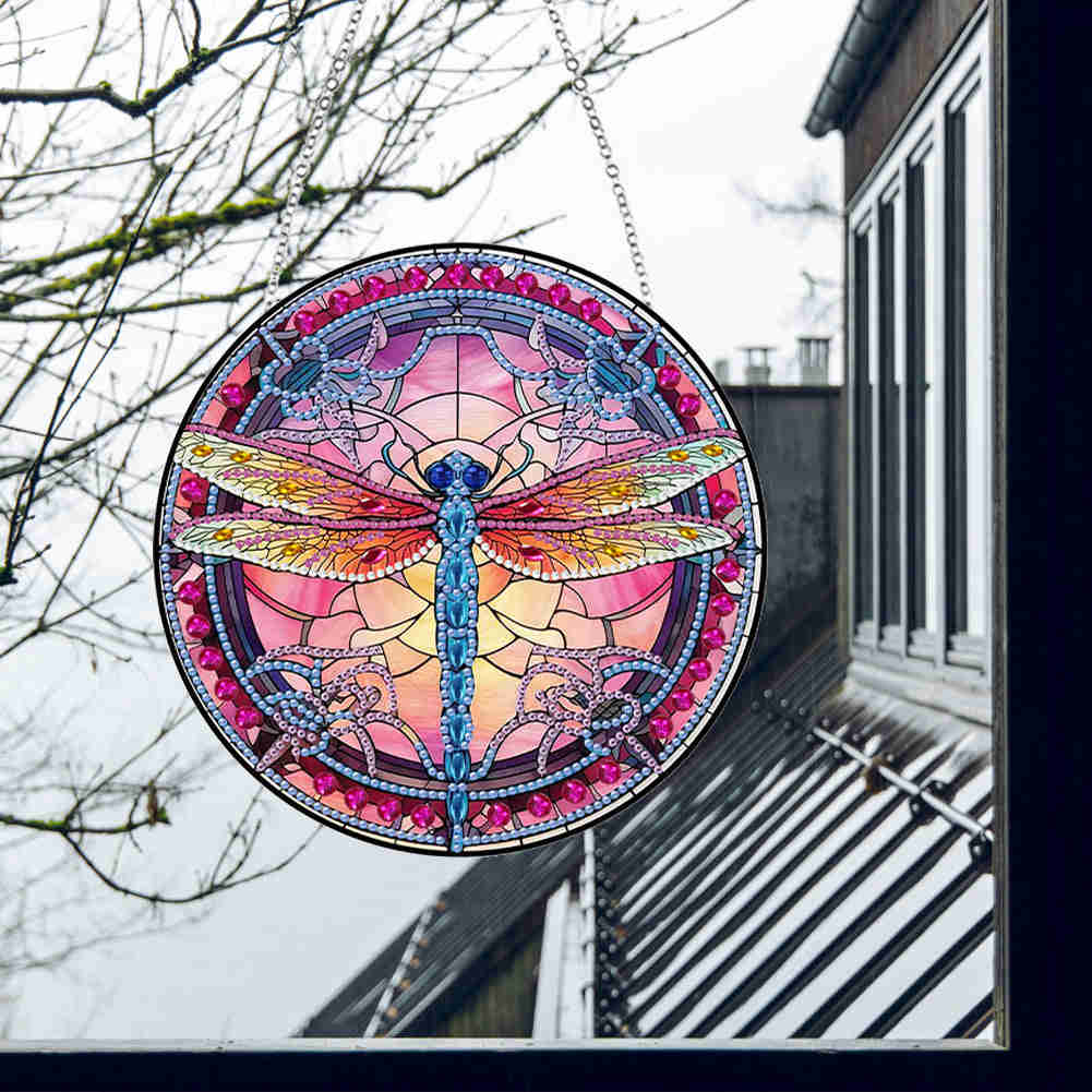 Stylish Dragonfly Acrylic Resin Diamond Art Pendant