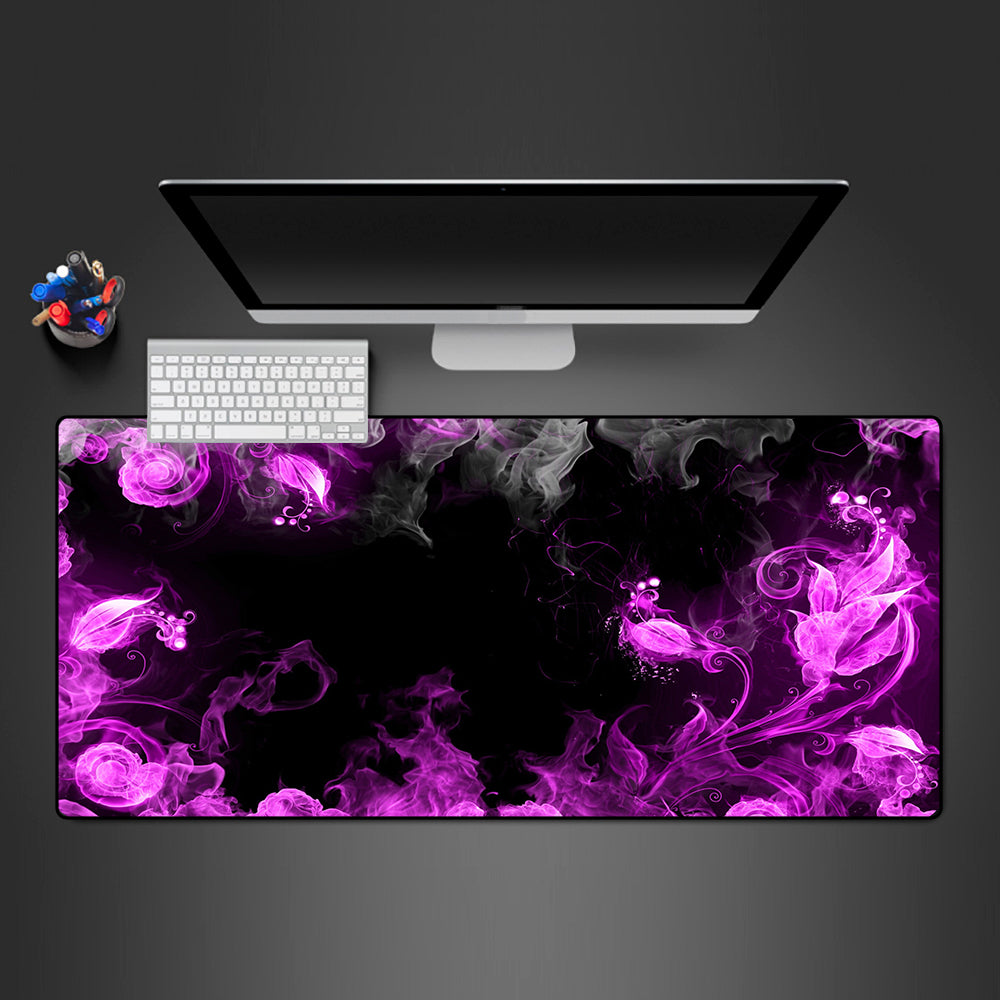 Elegant Smoke Flower Art Gaming Mouse Pad - M-XXL Sizes