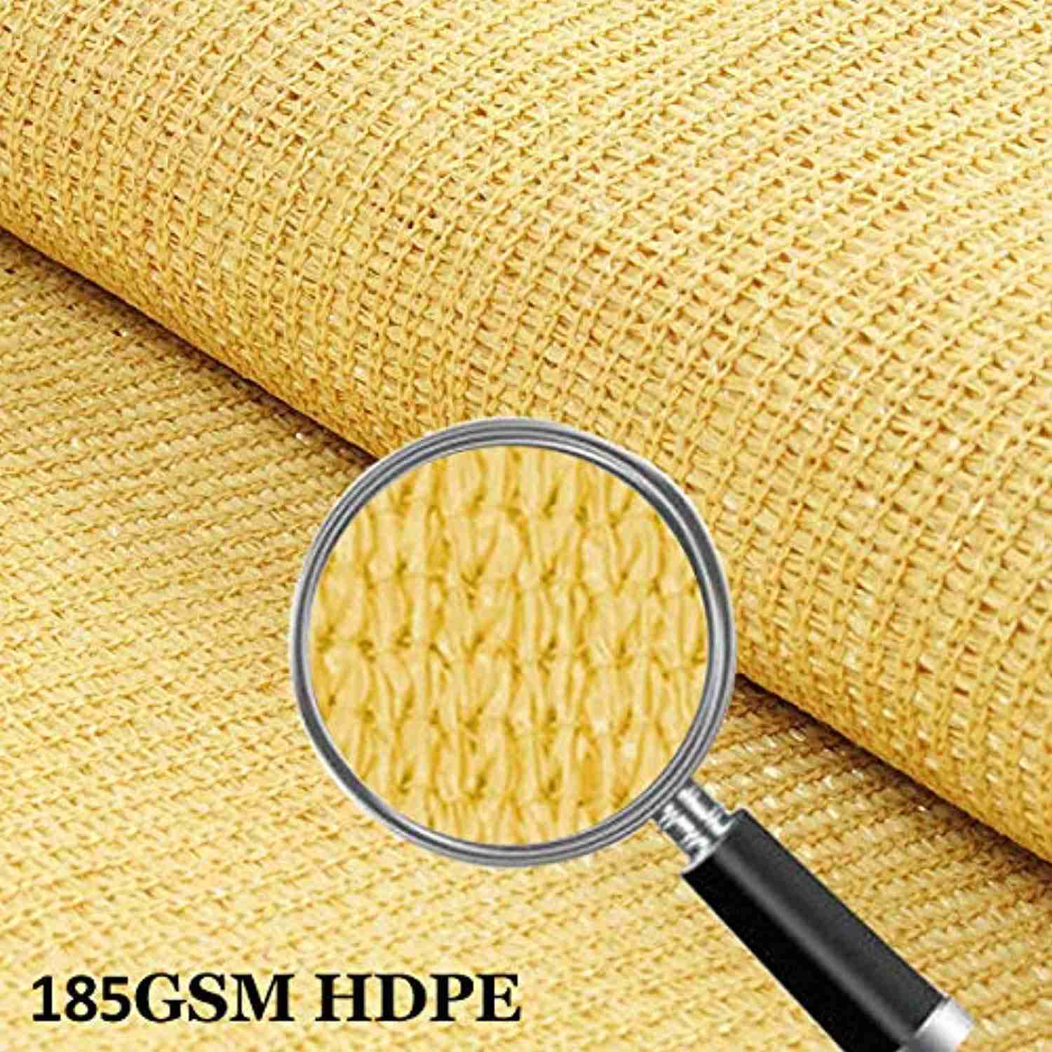 10x13 Rectangle UV Block Sun Shade Sail, Sand Color
