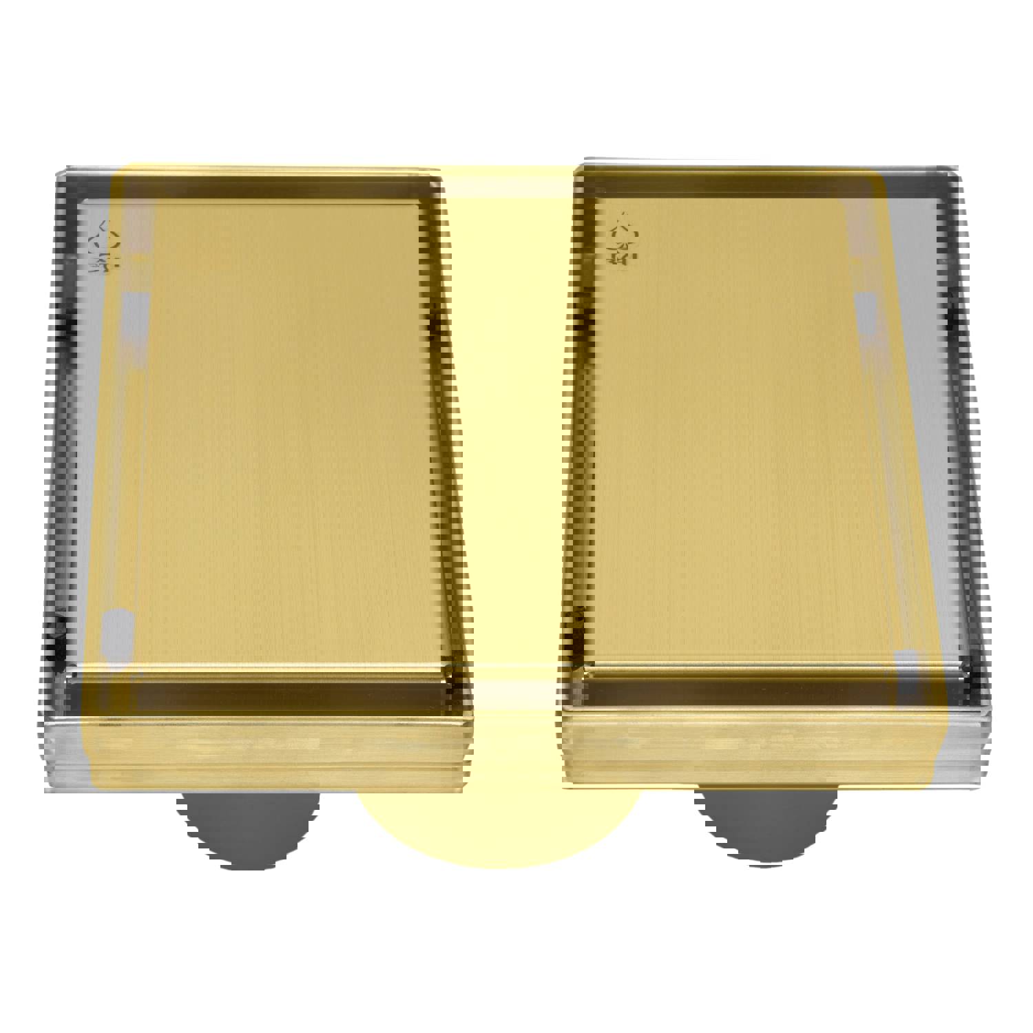 BAI 0500 Stainless Steel Square Shower Drain with Brushed Gold Finish