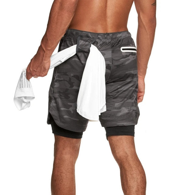 Men's Versatile 2-in-1 Fitness & Beach Shorts