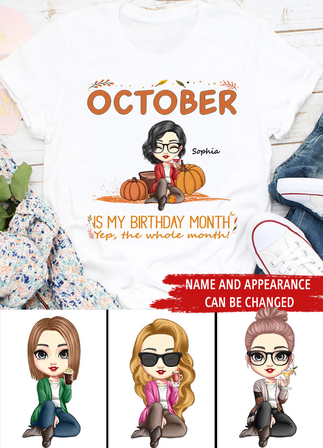 October Birthday Celebration Shirt for Women