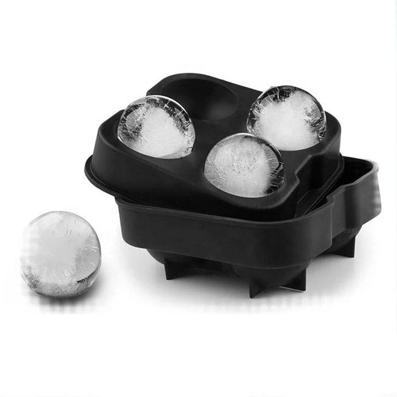 Premium Silicone Ice Ball Maker - 4 Sphere Molds