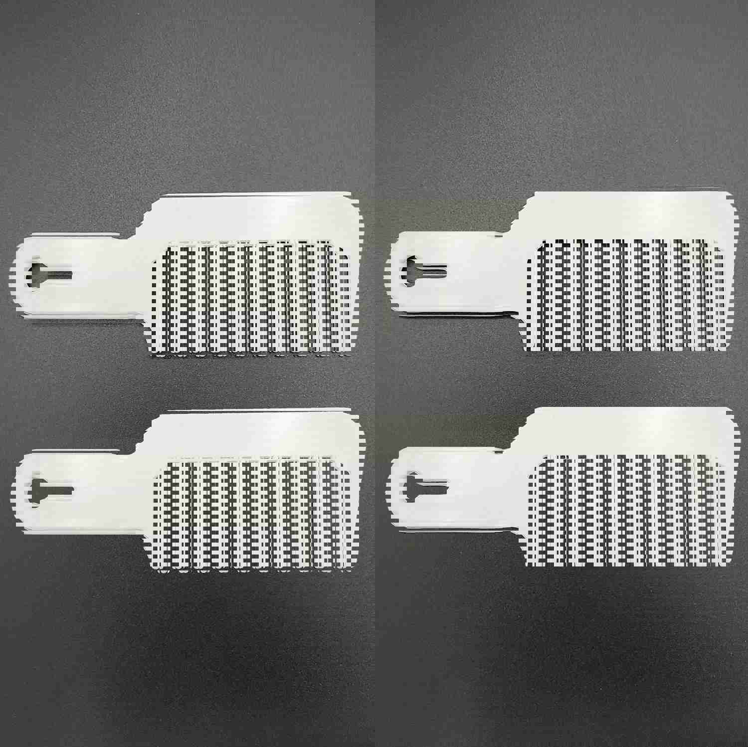 Amelia Beauty 8.75in White Plastic Flattop Butch Comb, 2 Pack
