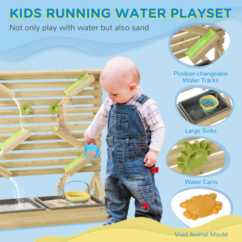 Outsunny Sand and Water Playground: Interactive Maze Toy for Kids
