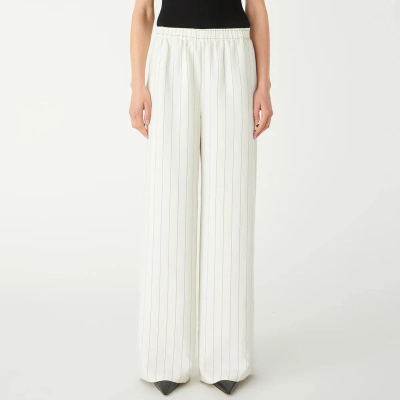 Women's Trendy Fishbone Hoodie & Wide Leg Pants Set for Spring 2024