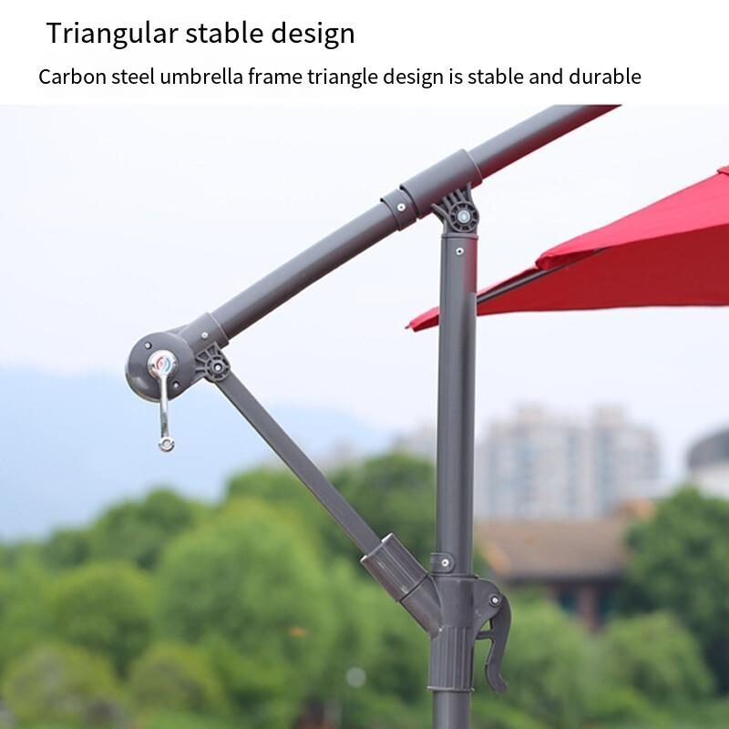 2.7m Double Top Banana Umbrella, Outdoor Sunshade, Durable and Waterproof