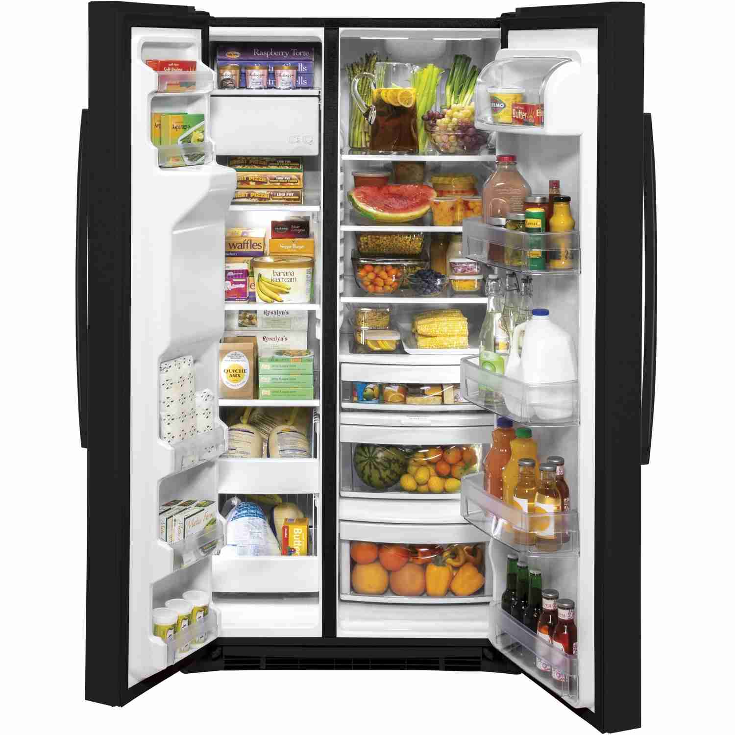 GE 36-inch Side-by-Side Refrigerator with Water/Ice Dispenser, 25.1 cu.ft.