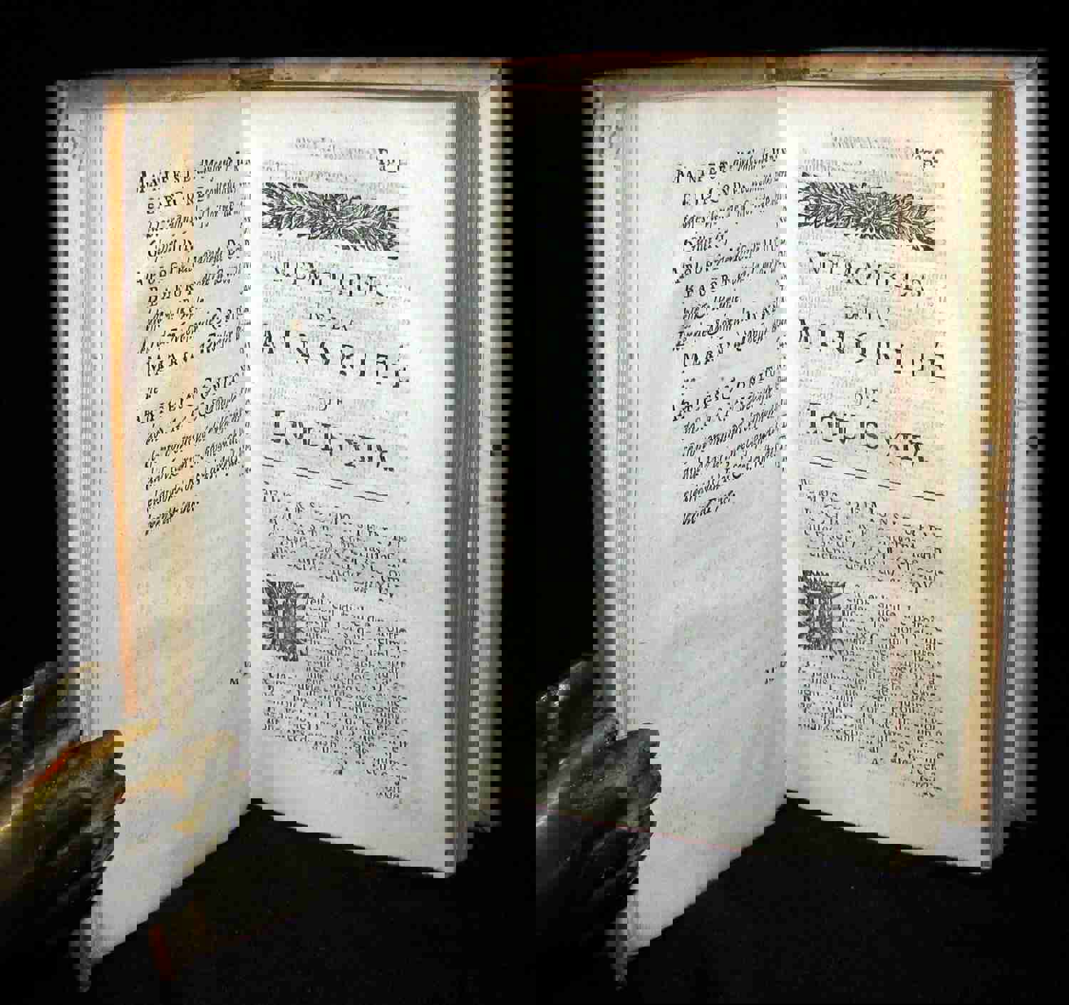 1690 Rare French Vellum Book - Memoirs of Louis XIV's Minority