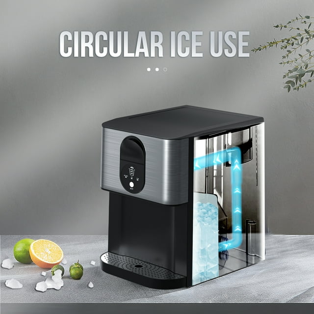 Auseo Nugget Ice Maker, High-Capacity Ice Machine with Self-Cleaning Feature