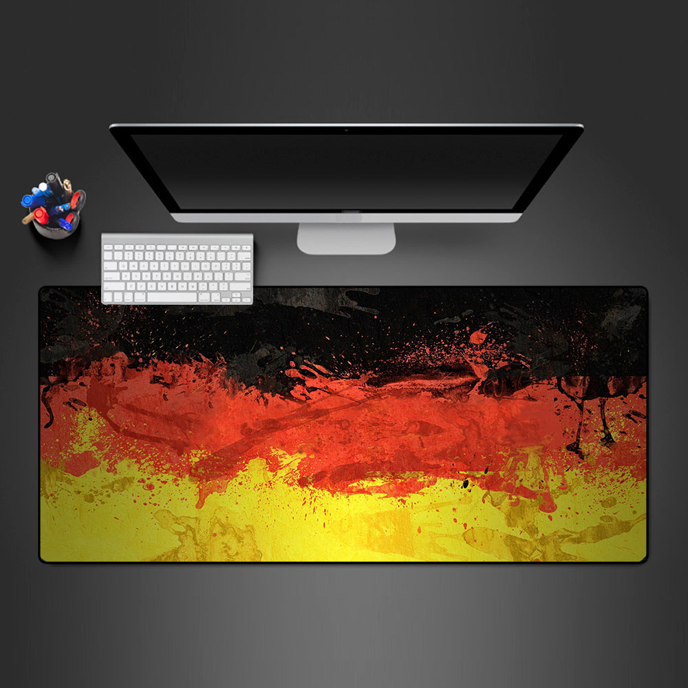 German Flag Splash Paint Gaming Mouse Pad, M-XXL Sizes