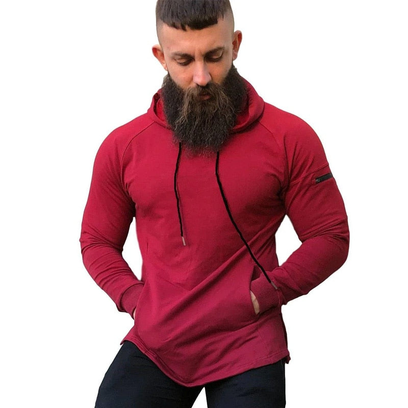 Men's Quick-Dry Running Hoodie with Windbreaker