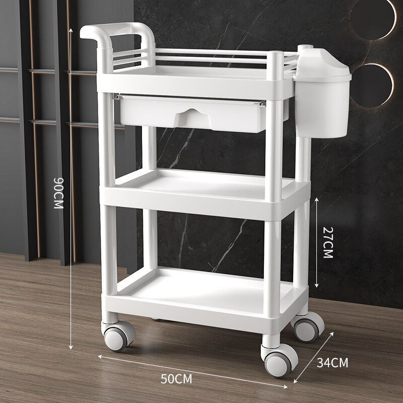 Professional Beauty Salon Trolley with Three Layers