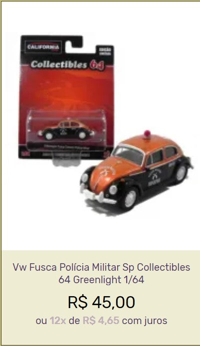 Vintage Cars Collection - VW Fusca Set of 7 Unique Models