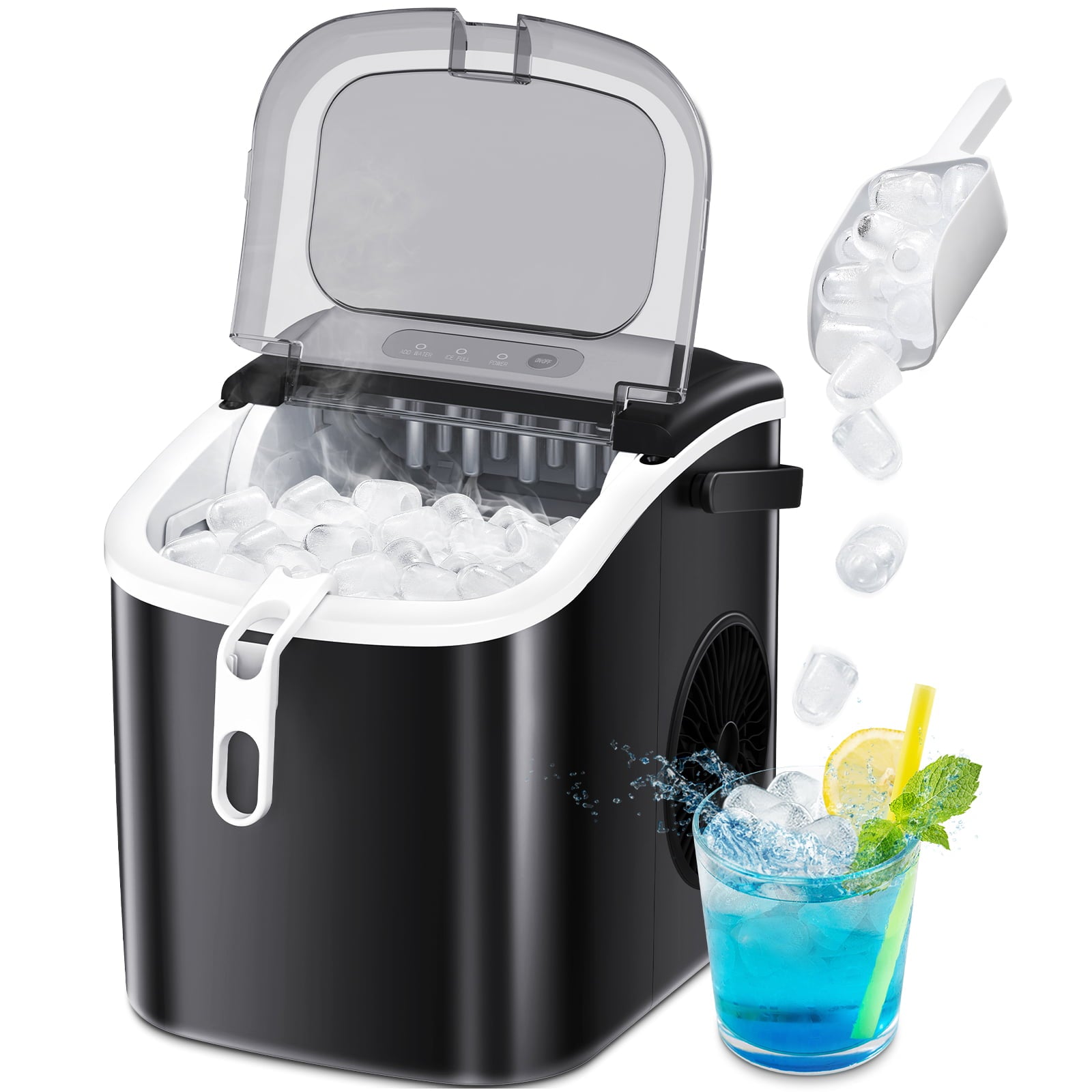 Auseo Portable Ice Maker, Fast and Efficient Countertop Machine