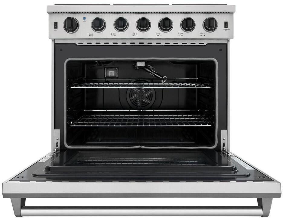 Thor Kitchen 36" Stainless Steel Appliance Package with Propane Range, Hood, Fridge & More