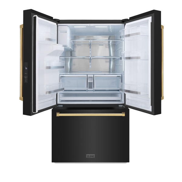 ZLINE Autograph Edition 36" French Door Refrigerator with External Water Dispenser