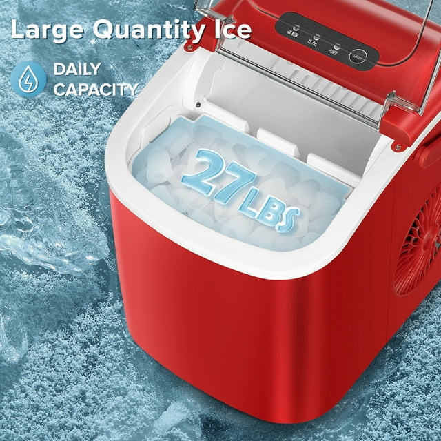 Auseo Compact Ice Maker, Fast & Portable for Home, Office, Parties