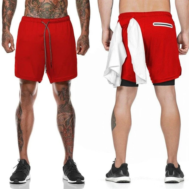 Men's Versatile 2-in-1 Fitness & Beach Shorts