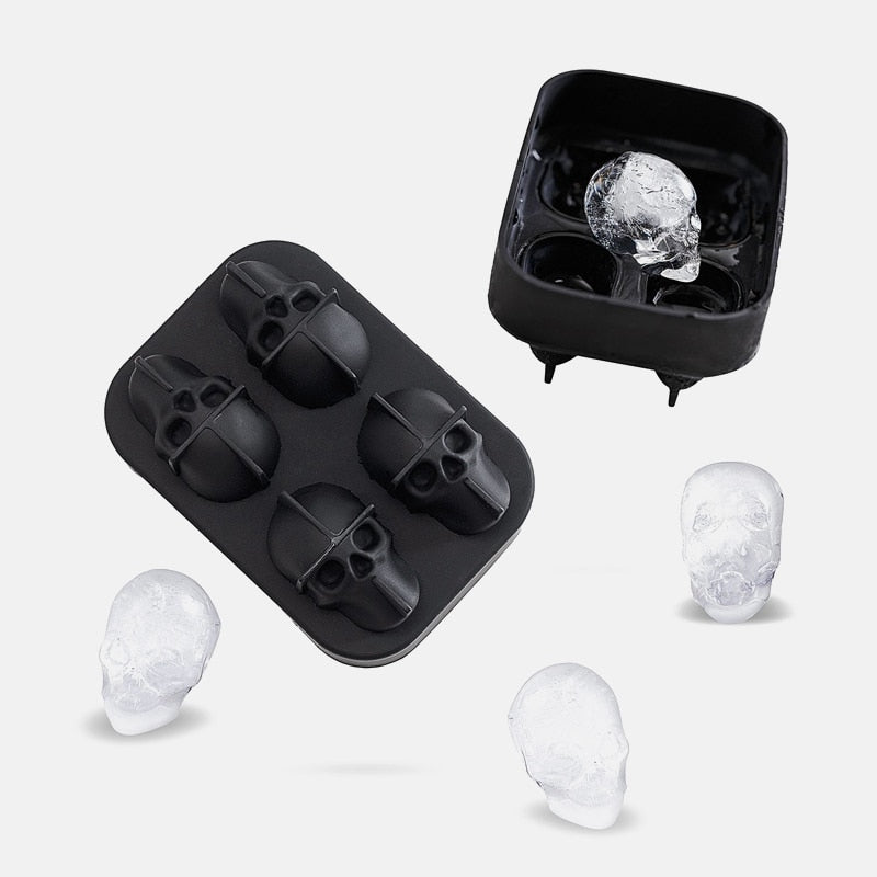 3D Skull Silicone Ice Cube Tray