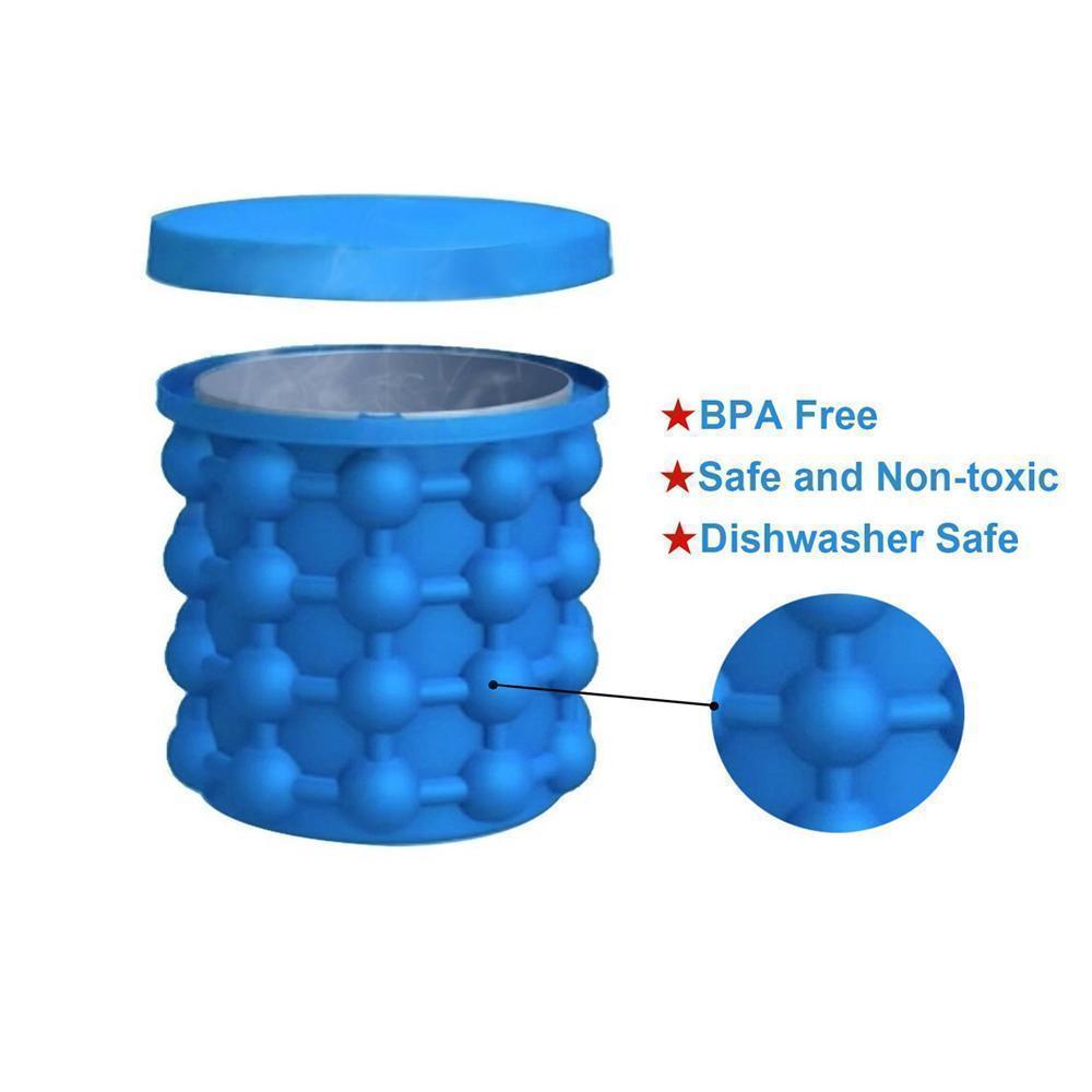 Space-Saving Double Chamber Ice Cube Maker