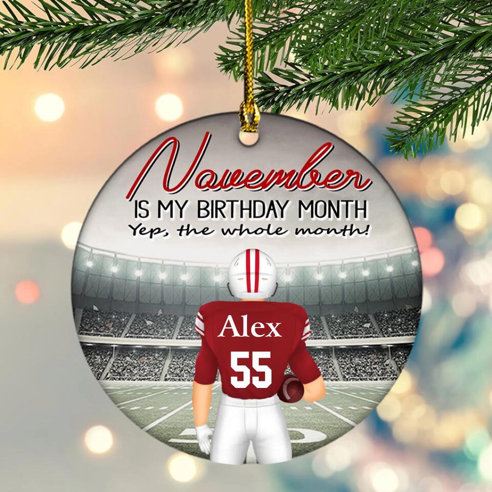 Personalized November Birthday Ornament