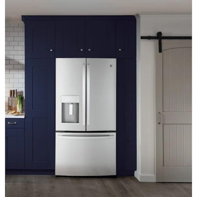 GE 22.2-cu ft Counter-depth French Door Refrigerator with Ice Maker